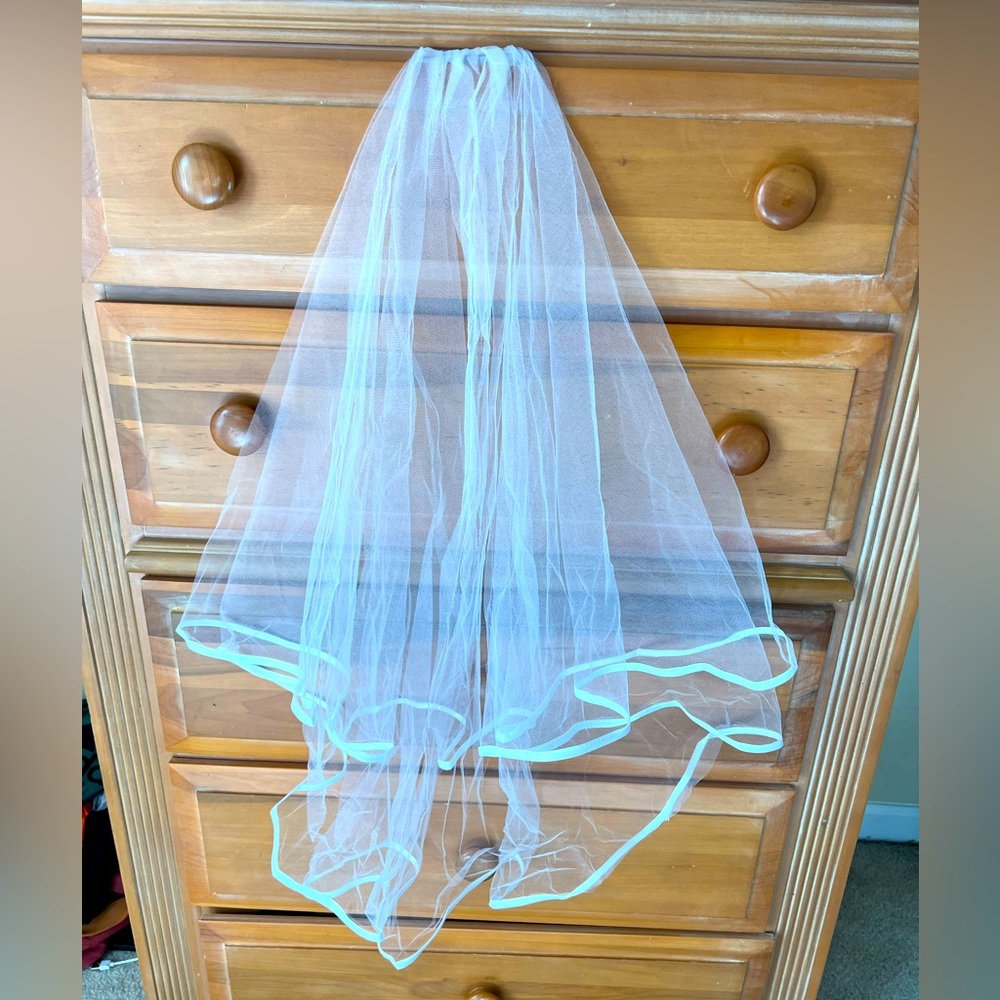 Bachelorette wedding veil and Bride to be headband